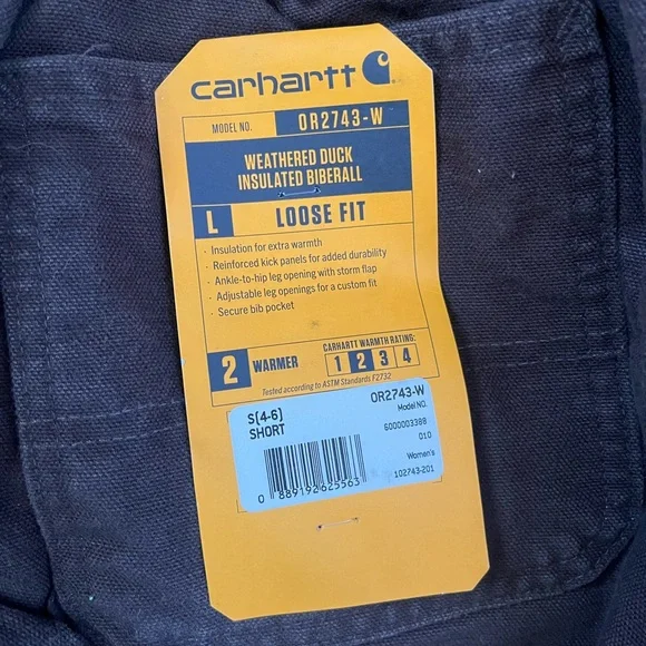 Carhartt Women’s Weathered Duck Insulated Biberall - Picture 2 of 16